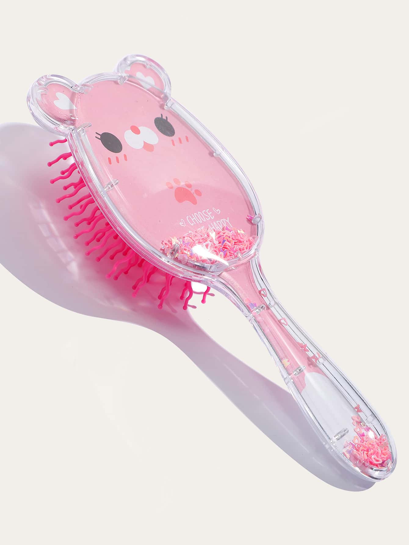 1pc Cartoon Bear Hair Brush - Pink - View 1