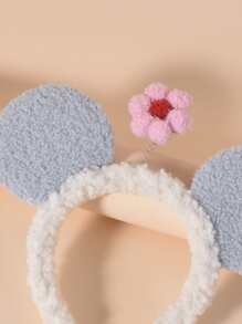 flor & Ratón con diseño de oreja Diadema de disfraz - Azul - Ver 4