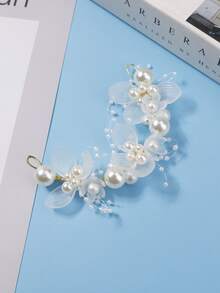 Niñas Accesorio de pelo con diseño de perla artificial - Blanco - Ver 4