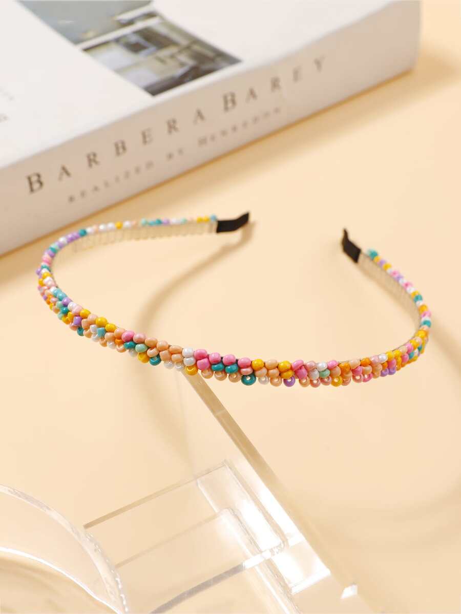 女孩彩色串珠髮箍 - 彩色 - 查看 1