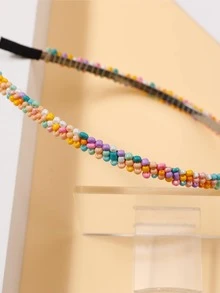 女孩彩色串珠髮箍 - 彩色 - 查看 2
