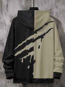 Manfinity EMRG Men Two Tone Drawstring Kangaroo Pocket Hoodie - Multicolor - View 1