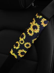 MEIKAXIU 1 pièce Housse de ceinture de tournesol, décoration automobile et accessoire de mode, accessoires de voiture pour femmes - Multicolore - Voir 1