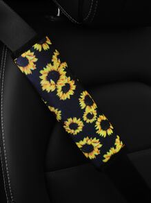 MEIKAXIU 1 pièce Housse de ceinture de tournesol, décoration automobile et accessoire de mode, accessoires de voiture pour femmes - Multicolore - Voir 2