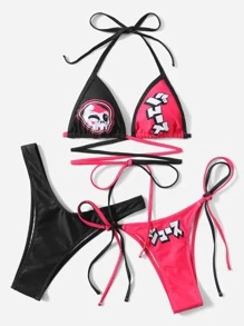 Ilustrata Anime 3 múi Hoạt hình Đồ họa Bikini - Nhiều màu - Xem 3