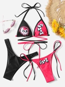 Ilustrata Anime 3 múi Hoạt hình Đồ họa Bikini - Nhiều màu - Xem 4