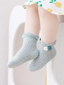 6pairs Toddler Girls Flower Decor Socks - Multicolor - View 5