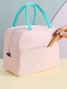 Cartoon Graphic Lunch Bag - Pink - View 4