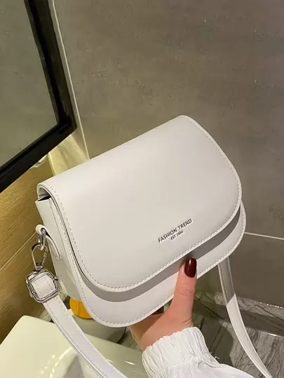 Yogodlns Bolsa de sillín ligera, informal, con detalle de letras y solapa para adolescentes, niñas, mujeres, estudiantes universitarias, novatos y trabajadores de cuello blanco, perfecta para oficina, universidad, trabajo, negocios, desplazamientos, actividades al aire libre, viajes, salidas