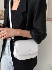 Yogodlns Lightweight,Business Casual Mini Letter Detail Flap Saddle Bag For Teen Girls Women College Students,Rookies & White-collar Workers Perfect for Office,College,Work ,Business,Commute,Outdoors, Travel, Outings