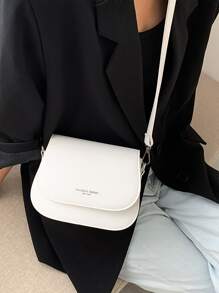 Yogodlns Lightweight,Business Casual Mini Letter Detail Flap Saddle Bag For Teen Girls Women College Students,Rookies & White-collar Workers Perfect for Office,College,Work ,Business,Commute,Outdoors, Travel, Outings