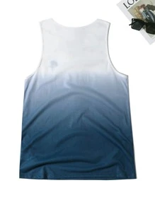 Manfinity RSRT Men Ombre Palm Tree & Letter Graphic Tank Top