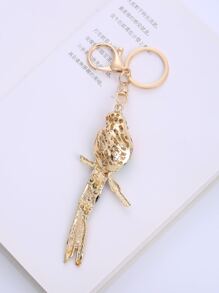 水鑽鸚鵡鑰匙圈 - 彩色 - 查看 2