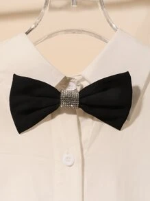 Rhinestone Trang trí Nơ Tie - màu đen - Xem 1