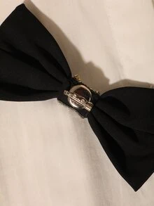 Rhinestone Trang trí Nơ Tie - màu đen - Xem 2