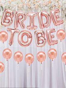 19 piezas set globo de Bride To Be - Oro rosa - Ver 1