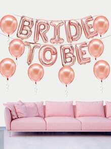 19 piezas set globo de Bride To Be - Oro rosa - Ver 2
