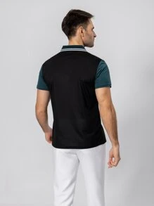 Manfinity Homme 男士拼色POLO衫 - 彩色 - 查看 2