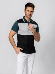 Manfinity Homme 男士拼色POLO衫 - 彩色 - 查看 4