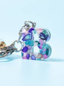 字母吊墜鑰匙圈 - 彩色 - 查看 3