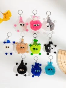 1 pieza Llavero al azar con diseño de pompón - Multicolor - Ver 3
