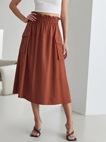 MOTF PREMIUM 亚麻紙袋腰工裝裙