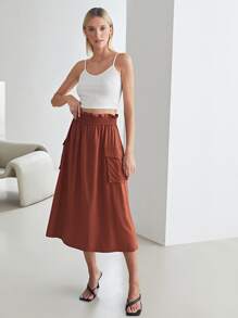 MOTF PREMIUM 亚麻紙袋腰工裝裙