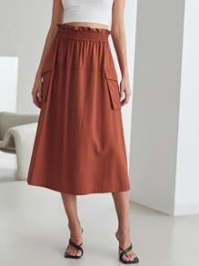 MOTF PREMIUM 亚麻紙袋腰工裝裙