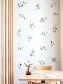 1 set Adhesivo de pared con estampado de hojas, Calcomanía de arte de pared autoadhesiva para decoración del hogar, Pegatinas, Calcomanía de pared, Calcomanía de vinilo para decoraciones del hogar, Artículos de decoración de primavera para refrescar su hogar, Pegatinas de decoración de ramas, Regalos de cumpleaños y graduación - Multicolor - Ver 2