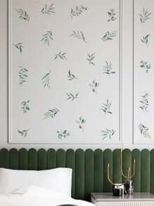 1 set Adhesivo de pared con estampado de hojas, Calcomanía de arte de pared autoadhesiva para decoración del hogar, Pegatinas, Calcomanía de pared, Calcomanía de vinilo para decoraciones del hogar, Artículos de decoración de primavera para refrescar su hogar, Pegatinas de decoración de ramas, Regalos de cumpleaños y graduación - Multicolor - Ver 3