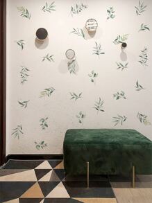 1 set Adhesivo de pared con estampado de hojas, Calcomanía de arte de pared autoadhesiva para decoración del hogar, Pegatinas, Calcomanía de pared, Calcomanía de vinilo para decoraciones del hogar, Artículos de decoración de primavera para refrescar su hogar, Pegatinas de decoración de ramas, Regalos de cumpleaños y graduación - Multicolor - Ver 6