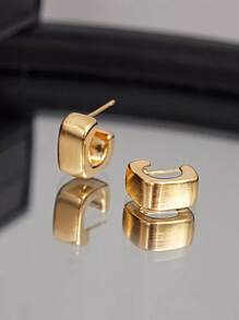 Pendientes de botón minimalista