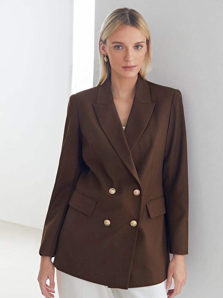 VISCOSE DOUBLE BREASTED BLAZER