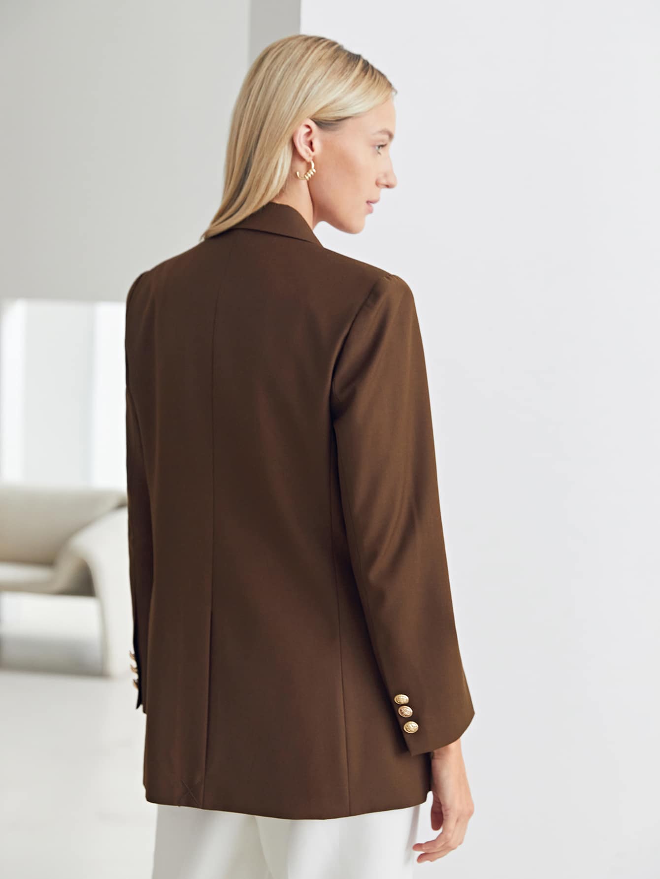 VISCOSE DOUBLE BREASTED BLAZER
