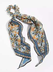 1pc Floral Print Scarf Hair Tie For Daily Casual Outing Wear Boho - Multicolor - View 2