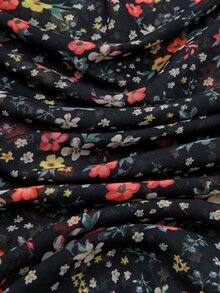 印花流蘇裝飾圍巾 - 彩色 - 查看 2