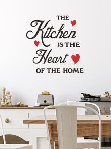 Slogan Graphic Kitchen Sticker Rama Decoration Rama - Black - View 5