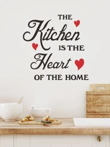 Slogan Graphic Kitchen Sticker Rama Decoration Rama - Black - View 6