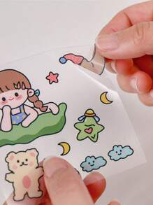 25入組卡通圖案隨機貼紙 - 彩色 - 查看 3