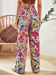 SHEIN VCAY Quần nữ Dải chun Tất cả trên in Boho - Nhiều màu - Xem 2