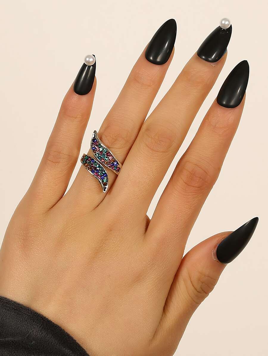 水鑽裝飾戒指 - 彩色 - 查看 1