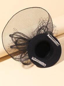 Kẹp tóc trang trí bằng ngọc trai cho bé gái mới biết đi - màu đen - Xem 2