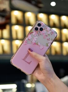 Hülle mit Blume & Buchstabe Grafik, kompatibel zu iPhone - Verschiedenfarbig - Übersicht 6