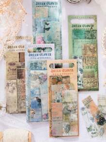 45入組花朵印花隨機材料紙 - 彩色 - 查看 3