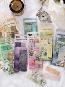 45入組花朵印花隨機材料紙 - 彩色 - 查看 4