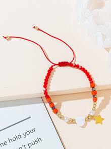 Pulsera con diseño de estrella y corazón - Multicolor - Ver 2