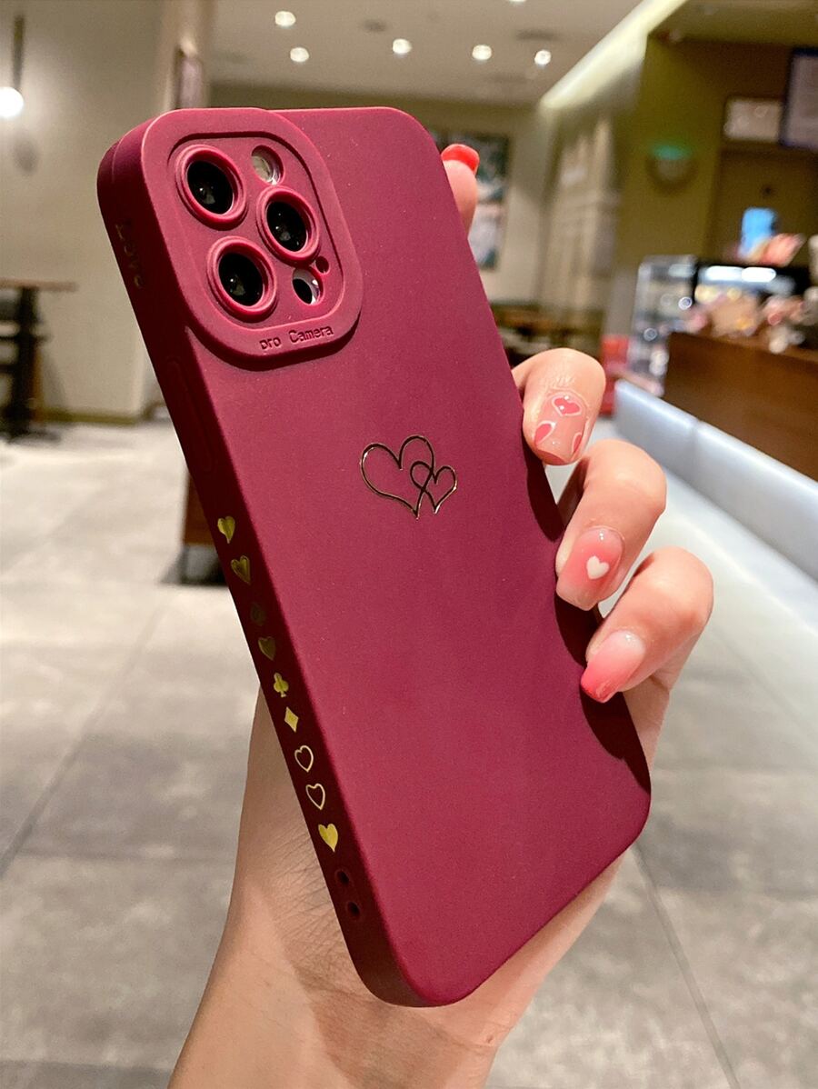 Heart Pattern Phone Case - Multicolor - View 1