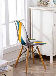 Geometric Print Stretchy Chair Slipcover - Multicolor - View 2