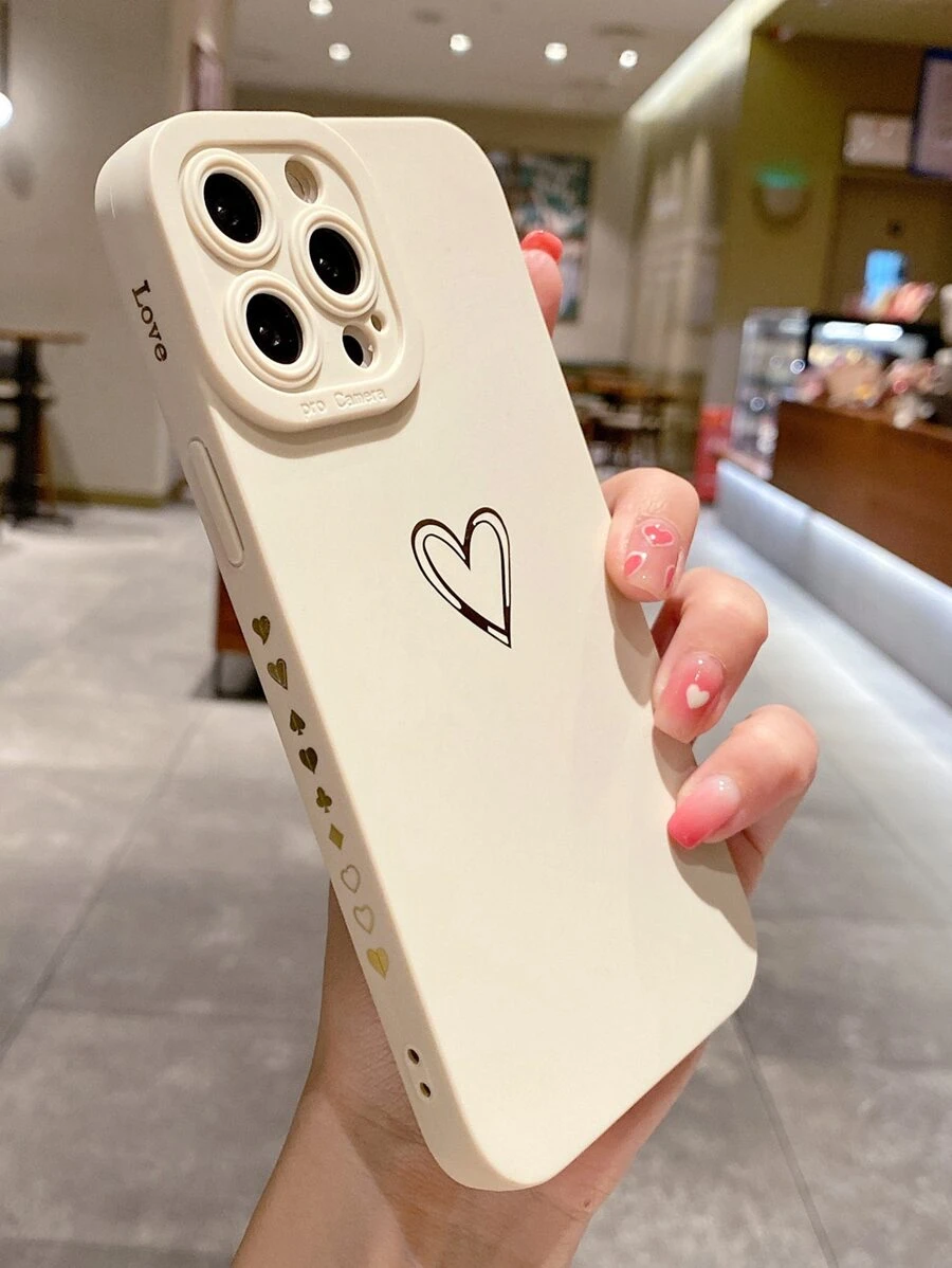 Heart Pattern Phone Case - Multicolor - View 1