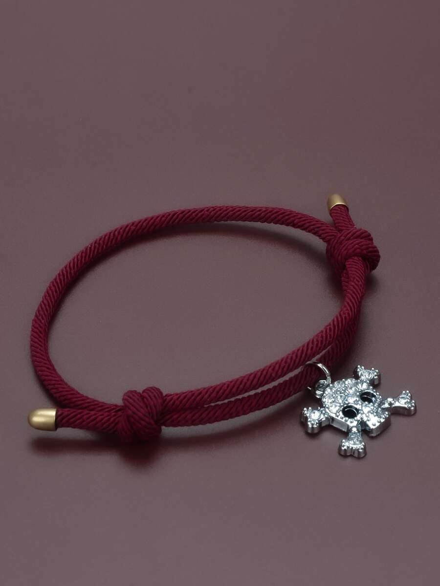 Skeleton Charm Bracelet - Đỏ - Xem 1